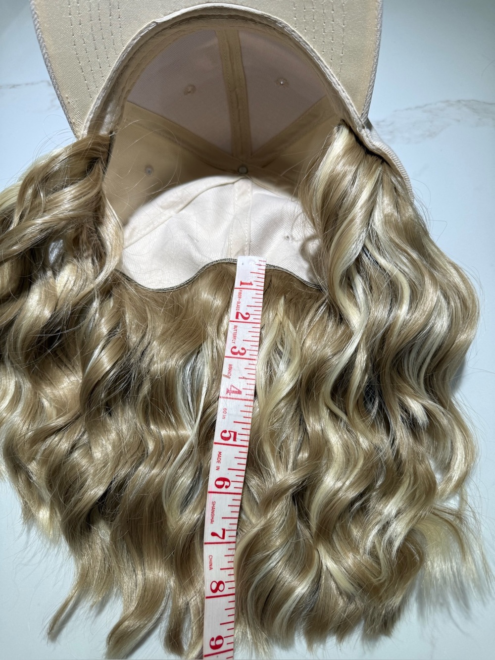HAT HAIR, Blonde with Beige Cap - Picture 7 of 10